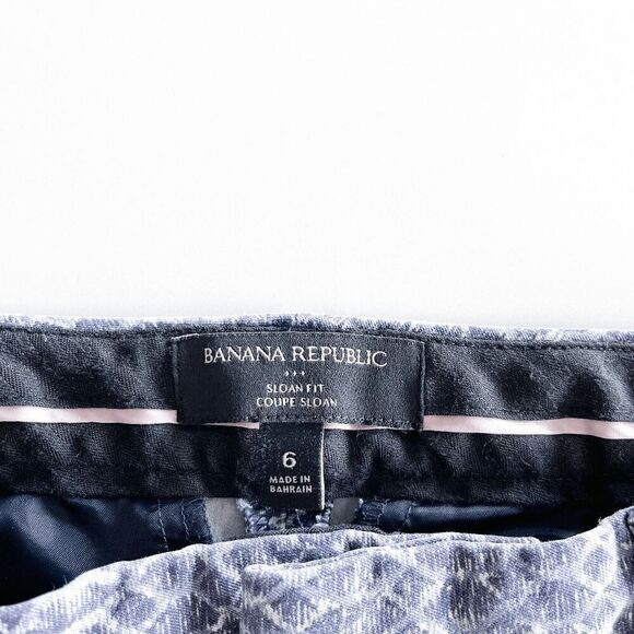 Banana Republic Womens Sloan Fit Trouser Ankle Pants Northern Python Blue White - Picture 5 of 10